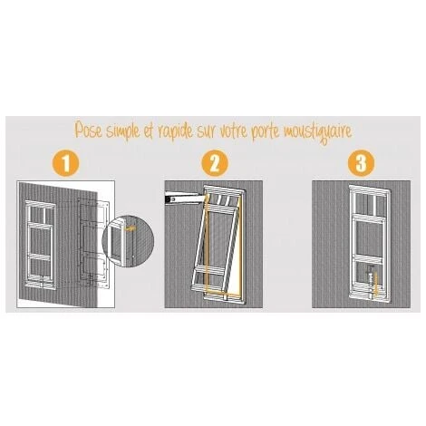 Chatière Pour Moustiquaire De Porte Ou Baie Vitrée Avec Verrouillage Par Loquet – Image 3