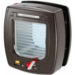 Ferplast SWING MICROCHIP Porte Pour Chats Avec Système D'ouverture Microchip - 2 Couleurs. Variante - Mesures: 22.5 X 16.2 X H 25.2 Cm - Marron