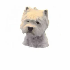 Autocollant Race Westie Higland Terrier 14 Cm - Lot De 2
