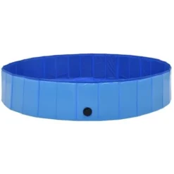 Piscine Pliable Pour Chiens Bleu 160x30 Cm PVC VidaXL