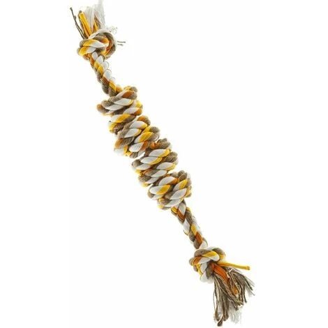 Ferribiella Jouet En Coton-juta Coloré Avec Des Noeuds De 43 Cm Pour La Dentition Des Chiens