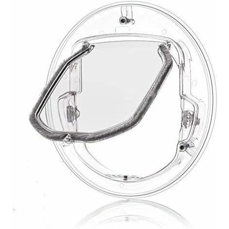 AIDUCHO Porte De Chien Porte De Fenêtre Porte Ronde à Rabat Clair Avec 4 Façons Lock & Liner Kit Pour Chat Chiot Doggie Meilleur S'adapte Pour La Fenêtre De L'écran, Porte En Verre Coulissante, Fenêtr