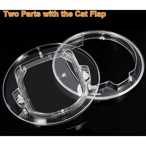 AIDUCHO Porte De Chien Porte De Fenêtre Porte Ronde à Rabat Clair Avec 4 Façons Lock & Liner Kit Pour Chat Chiot Doggie Meilleur S'adapte Pour La Fenêtre De L'écran, Porte En Verre Coulissante, Fenêtr – Image 3