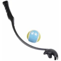 Paris Prix - Jouet Pour Chien Lanceur Balle Tennis 48cm Noir