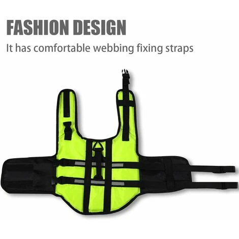 AIDUCHO Gilet De Sauvetage Pour Chiens/Veste De Flottaison Pour Chiens Gilet Avec Poignée Supérieure Et Sangles Réfléchissantes/Veste Lifesaver Pour Chien (Vert - M) – Image 2