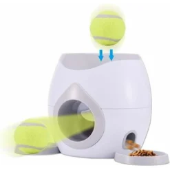 Jouet Pour Animal Domestique-Lanceur De Balle De Tennis-Distributeur Automatique De Balle De Tennis-Lanceur Interactif Pour Chien-Jouet Pour Dressage De QI
