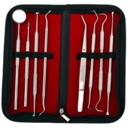 Ensemble De 8 Détartreur Ensemble De Soins Des Dents Outil Dentaire Outil Dentaire / Dentiste Nettoyage Des Dents Sonde Dentaire Ensemble De Nettoyage Des Dents Soins Des Dents Tartare Acier Inoxydabl