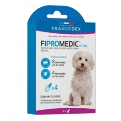 4 Pipettes Fipromedic 67 Mg Pour Petits Chiens De 2 Kg à 10 Kg Antiparasitaire - Francodex