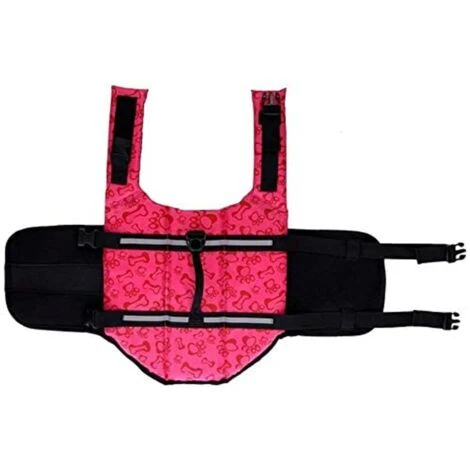 Gilet De Sauvetage Pour Chien Manteau De Sécurité La Natation Gilet De Sauvetage Pour Flottaison Avec Poignée Pour Petit Chien Grand Chien OsRouge M,Versailles – Image 5