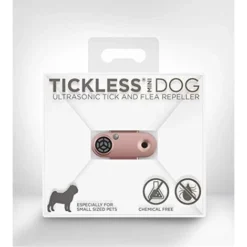 TICKLESS MINI - RÉPULSIF RECHARGEABLE ULTRASON ANTI-TIQUES ET PUCES POUR ANIMAUX DE COMPAGNIE - OR ROSE 65397