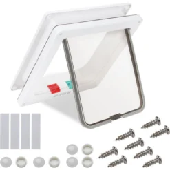 Randaco Chatière Pour Chat Chatière Pour Chat 4 Voies Porte Pour Chien Fermeture Chatière Pour Chat