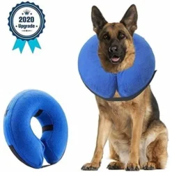 DENUOTOP Gilet De Sécurité Et De Sauvetage Pour Chien Collier De Protection Pour Chien Collier De Chien Gonflable Collier De Protection Colliers Pour Animaux De Compagnie Collier (40 45 CM)