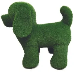 Peluche De Jardin Chien En Gazon Synthétique - Vert