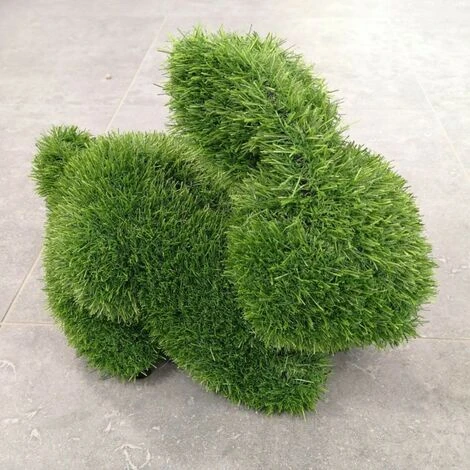 Peluche De Jardin Lapin En Gazon Synthétique - Vert – Image 2