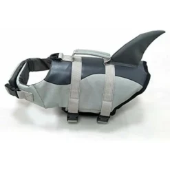 ZOLGINAH Gilet De Sauvetage Pour Chien - Gilet De Sauvetage - Gilet De Sauvetage - Gilet De Sauvetage - Avec Queue De Poisson - Réglable - M, Gris