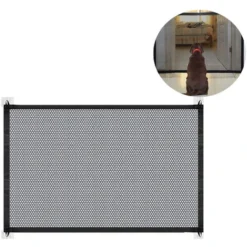 Barrière Pliable Pour Chien Et Barrière D'escalier, Noir