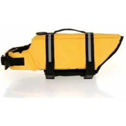 Premier® Gilet De Sauvetage Pour Chien Manteau De Sécurité La Natation Gilet De Sauvetage Pour Flottaison Avec Poignée Pour Petit Chien Grand Chien Jaune M