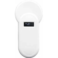 Lecteur De Puce Animale Portable H01-T 134.2Khz 134.2Khz Lecteur D'étiquettes D'Animaux Lecteur D'Affichage Format Fdx-B Pour La Gestion D'Élevage De Volailles, Blanc