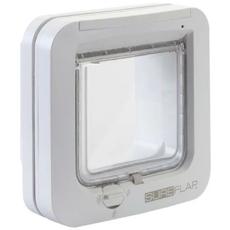 SUREFLAP Chatiere A Puce électronique - Blanc - 142 Mm X 120 Mm (Mémorisation D'un Maximum De 32 Puces)