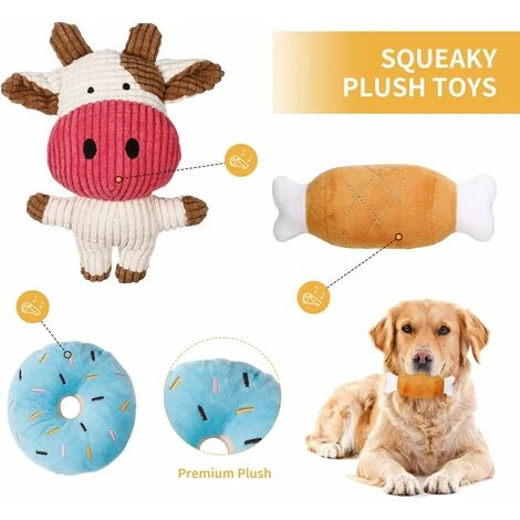 Jouet Pour Chien - 7 Durables Jouet Chiot Jouets Pour Chiens Cadeau Chien Peluche Pour Chien - Jouet Petit Chien Jeux Chien Jouet Jouet Chien Noel - Coton Naturel Et Non Toxique – Image 3