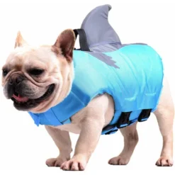 Gilet De Sauvetage Pour Chien Gilet De Sécurité Pour Animal De Compagnie Avec Poignée, Réfléchissant, Réglable, Pour Petits Chiens De Taille Moyenne (bleu, L)