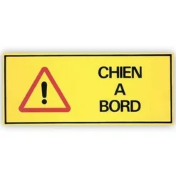 Autocollant Rect.chien A Bord