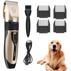 Tondeuse Chien Silencieuse, Tondeuse Pour Chat, Tondeuse Chien Poil Long Epais, Tondeuse à Poils D'animaux, Tondeuse Professionnelle Electrique Rechargeable Sans Fil Pour Chien, Chat, Lapin