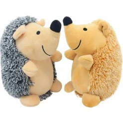 Jouets En Peluche Hérisson 2PCS Pour Chiens - Jouet Couineur Pour Chiot - Formation Interactive Pour Animaux De Compagnie