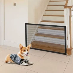 Magic Dog Gate 110 × 72 Cm, Enclos De Sécurité Portable Pour Chien, Barrière Extensible Pour Chien