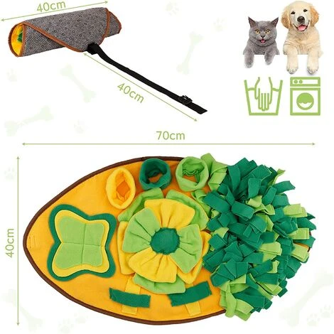 Tapis à Renifler Pour Chien éducateurs Pour Puzzle Tapis De Fouille Alimentation Lente Jouet Intelligent Tapis – Image 2