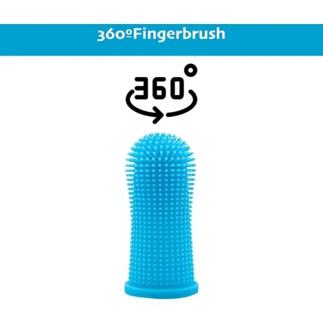 Brosse A Dent Chien Et Chat - Brosse A Dent Pour Chien Et Brosse A Dent Chat - Nettoyage À 360 Degrés Pour Hygiène Et Santé Du Chien Et Chat - Brosse A Dents Chien - Doigtier Dents Chien - Bleu 2Pices – Image 2