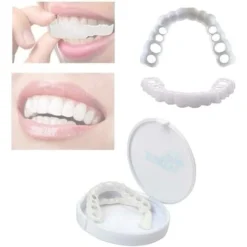 2020 Nouveaux Placages Des Dents Inférieures Supérieures Blanchiment Parfait Sourire Adulte Confort Naturel Ajustement Des Dents Cosmétique Prothèse Instantanée Couverture De La Fausse Dent Outil D'hy