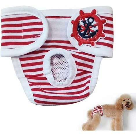 Couches Lavables Pour Chiens, Culottes De Chien Femelle Réutilisable, Pantalons Hygiéniques Chien, Pantalon Physiologique Lavable Pour Chien, Pour Les Femelles Chiens, Chiots (S)