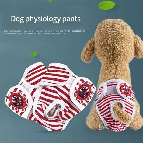 Couches Lavables Pour Chiens, Culottes De Chien Femelle Réutilisable, Pantalons Hygiéniques Chien, Pantalon Physiologique Lavable Pour Chien, Pour Les Femelles Chiens, Chiots (S) – Image 5