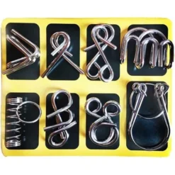 Casse-tête En Fil De Métal Casse-tête Casse-tête Intellectuel Classique Jeu Magique Cadeau Pour Enfants Etudiants Adultes Défi - Test De QI Démêlage Jeu De 802