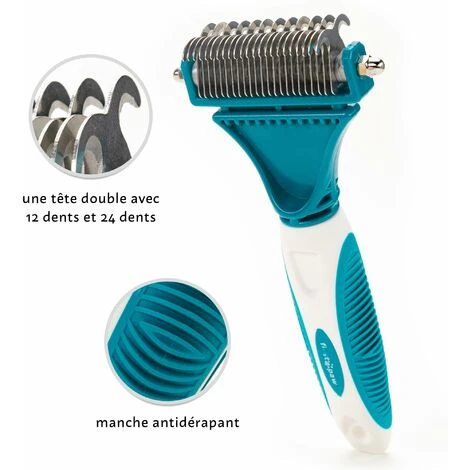 Kit De Toilettage Professionnel Pour Chiens Chats - FIRSTPAW - Un Peigne Démêlant, Un Râteau De Toilettage, Un Coupe Griffes - Retire Les Poils Morts – Image 2