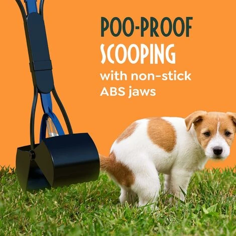 Ramasse Crotte Pour Chien, 60cm / 23.6", Pelle A Crotte Pour Chien – Pelles Ramasse Crottes 60cm à Grande Tête, Poignée Facile à Presser Et Ressors Haute Tension – Image 4