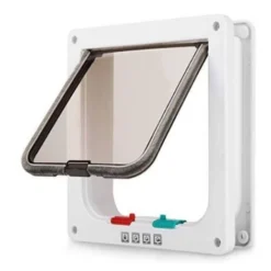 Chatière Intelligente Chat Porte Coleur De Blanche 20 X 19 Cm Pratique Pour L'installation