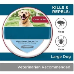 Collier Anti-puces Pour Animaux De Compagnie Sangle De Cou Réglable 8 Mois De ProtectionPour Les Animaux De Compagnie