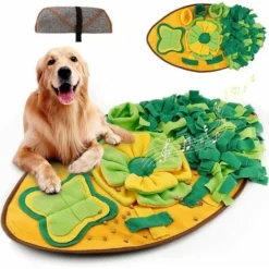 Tapis à Renifler Pour Chien éducateurs Pour Puzzle Tapis De Fouille Alimentation Lente Jouet Intelligent Tapis Reniflant Pour Chien Stress Release Couverture Pliable Antidérapant-Lavable