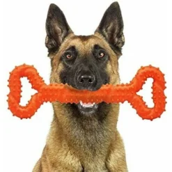 Jouets Pour Chiens Indestructibles Pour Grands Mâcheurs Agressifs, Jouets à Mâcher Puissants Pour Grands Chiens, Jouets Interactifs Pour Grands Chiens (Orange)