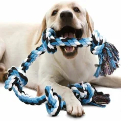 Jouets Corde Pour Chiens Pour Mâcheurs Agressifs Grands/Moyens, Jouet Indestructible Pour Chien 90cm 5 Nœuds,