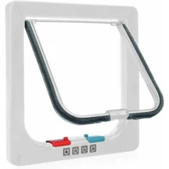 Chatière Pour Chat, Verrouillage Manuel à 4 Voies, économe En énergie, Coupe-Froid, Pratique, Petit Chien, Facile à Installer Et à Utiliser, Version Améliorée