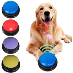 Bouton De Communication Pour Animaux De Compagnie Boîte Vocale Sonore Enregistrable Jouet Parlant Pour Chien - Jaune -