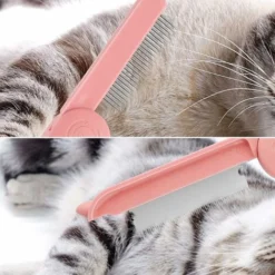 Brosse Pour Chiens Et Chats 2 In 1 PliableToilettage Peigne Pour Chien Et Chat Avec Poils Longs Et Courts Poudre