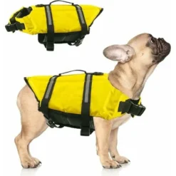 Gilets De Sauvetage Pour Chiens, Gilet De Flottaison Animaux Gilet Natation Réglable Avec Poignée, Dog Life Jacket Veste De Sécurité Réfléchissant, XS