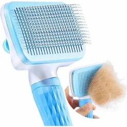 Brosse Chiens Chats, Autonettoyante Brosse Poils Morts Pour Chat Chien, Enlèvement Efficace Jusqu'à 95% Des Poils Morts Et Poils Tomentose, Adapté Pour Les Chiens Chats Cheveux Courts Et Longs
