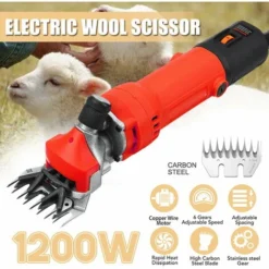 Tondeuse électrique Pour Moutons, 1200 W 6 Vitesses Professionnelles Réglables Et Résistantes Pour Chèvre, Lama, Cheval, Animal De Ferme, Fourrure, Bétail, Toilettage D'animaux