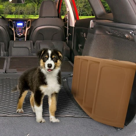 Escaliers Pour Chien,4 Marches,Pliable,Avec Tapis Antidérapant Et Barre De Soutien Pour Petits Et Grands Chiens Et Chats,Marron HENGMEI – Image 5