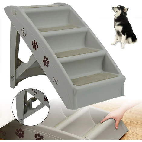 Escaliers Pour Chien Escalier Pliable En Plastique Pour Animal De Compagnie Avec Marches Antidérapantes, Aide à L'entrée De Lit Ou De Canapé HENGMEI – Image 4